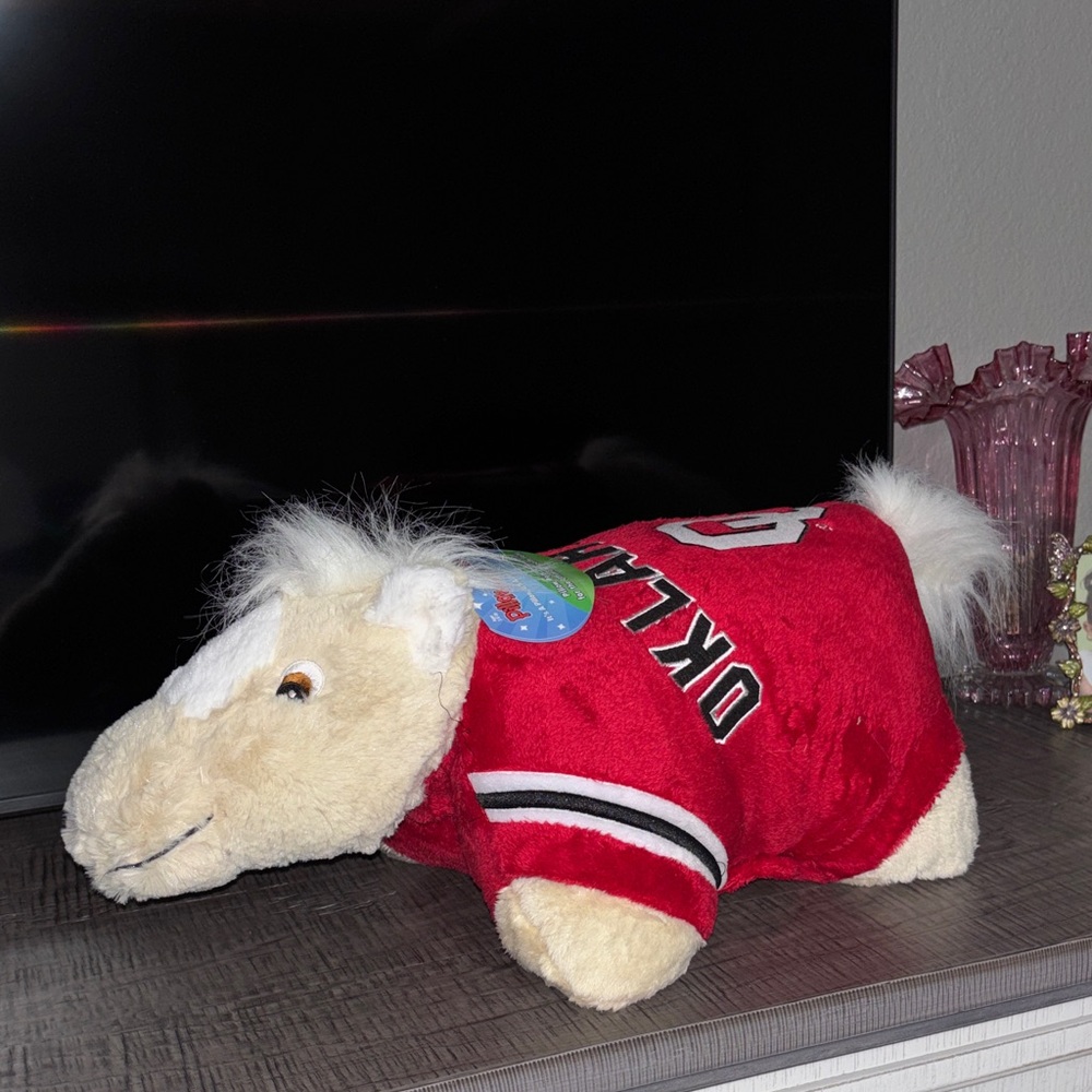 🫶🏼Pillow Pets - Red Oklahoma Plush Horse Pillow